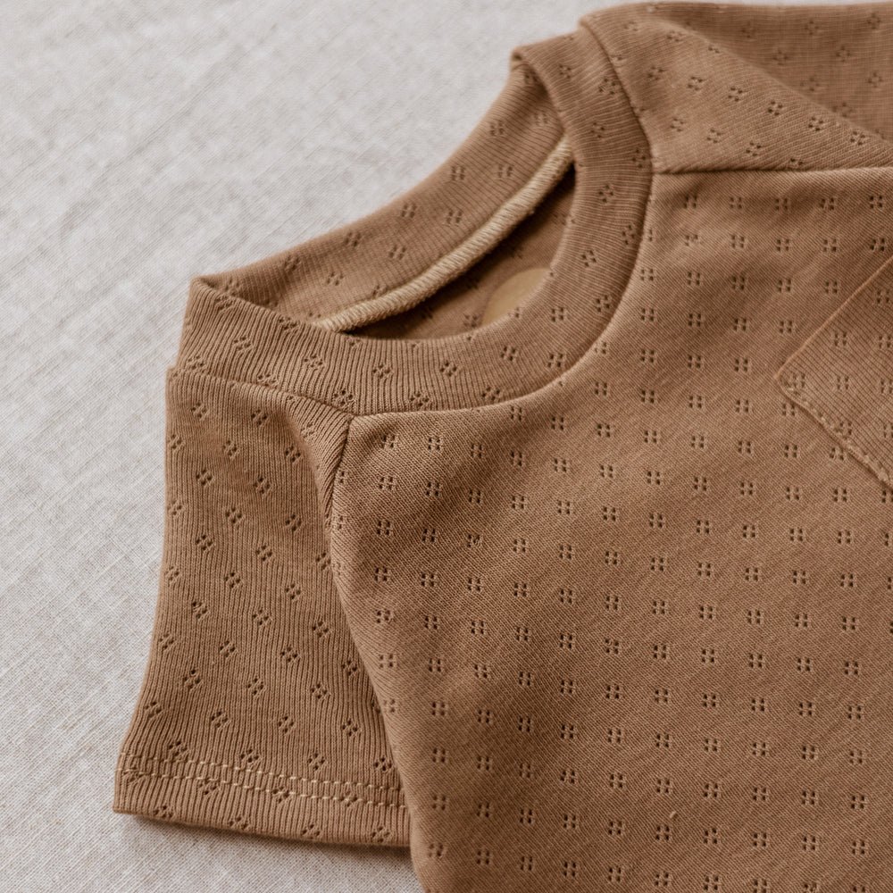 
                      
                        Baby T-shirt / Cotton Pointoille - Cacao
                      
                    