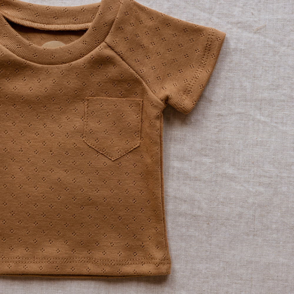 
                      
                        Baby T-shirt / Cotton Pointoille - Caramel .
                      
                    