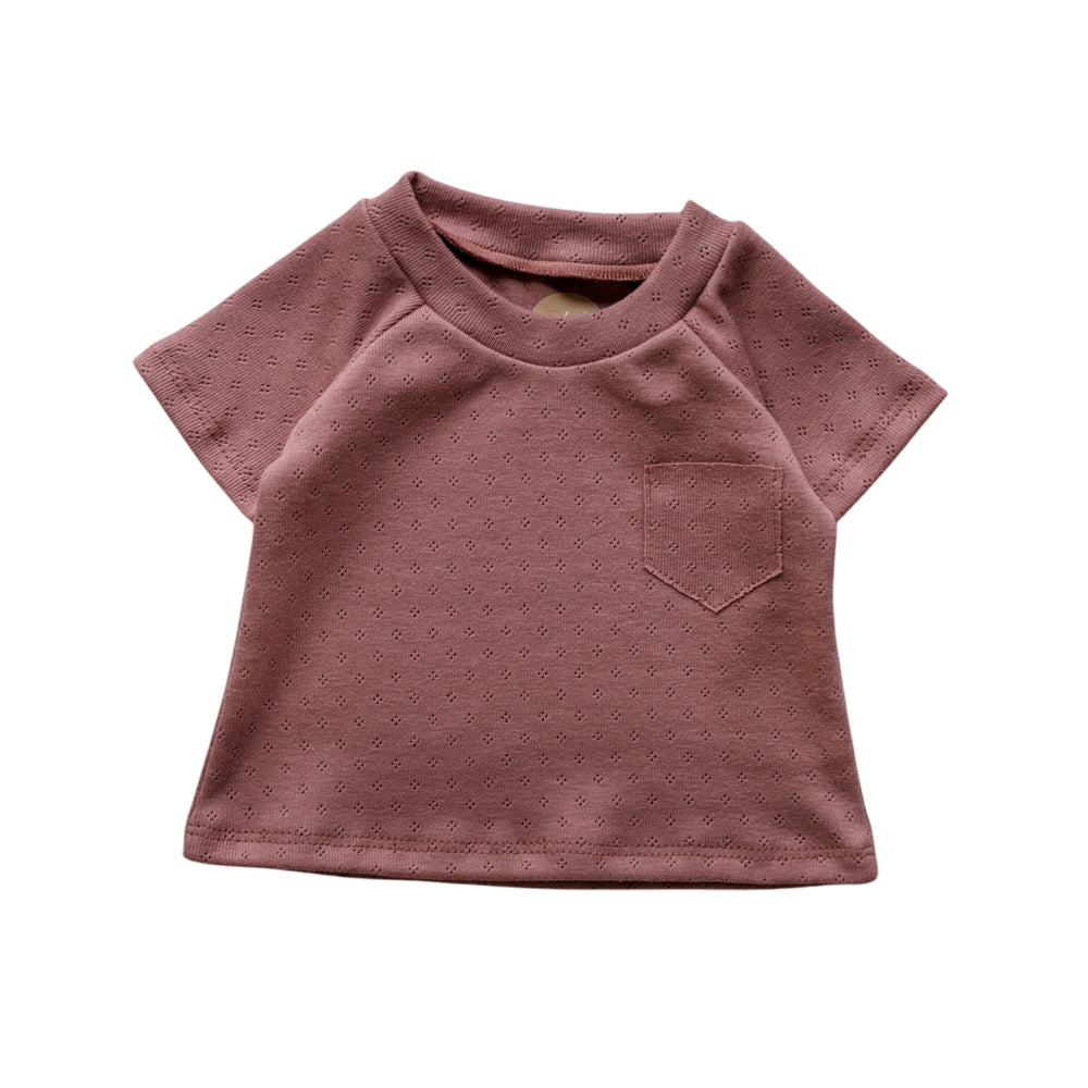 Baby T-shirt / Cotton Pointoille - Clay .