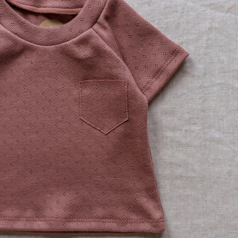 
                      
                        Baby T-shirt / Cotton Pointoille - Clay
                      
                    