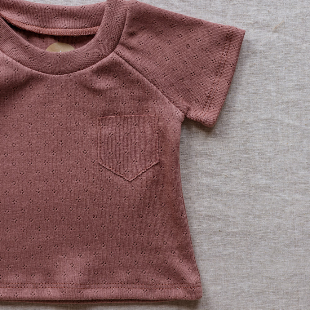 
                      
                        Baby T-shirt / Cotton Pointoille - Clay
                      
                    