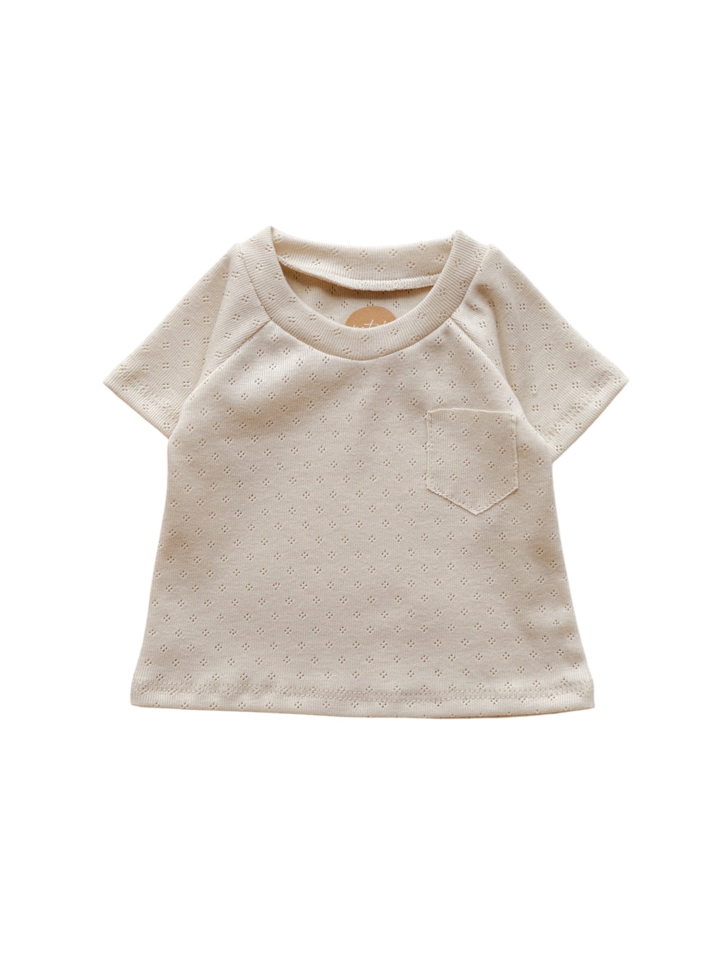 Baby T-shirt / Cotton Pointoille - Milk .