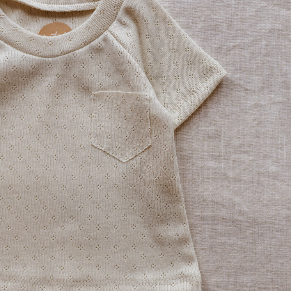 
                      
                        Baby T-shirt / Cotton Pointoille - Milk
                      
                    