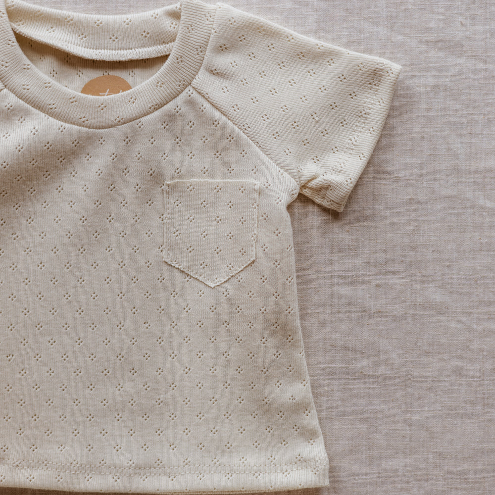 
                      
                        Baby T-shirt / Cotton Pointoille - Milk
                      
                    