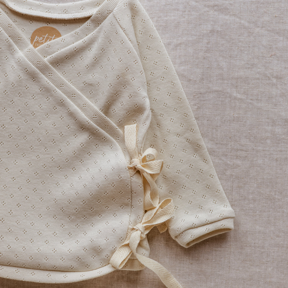 
                      
                        Newborn Wrap Top / Milk Pointoille
                      
                    