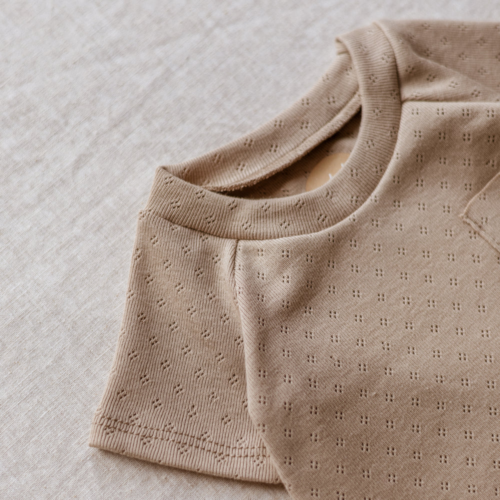 
                      
                        Baby T-shirt / Cotton Pointoille - Beige
                      
                    