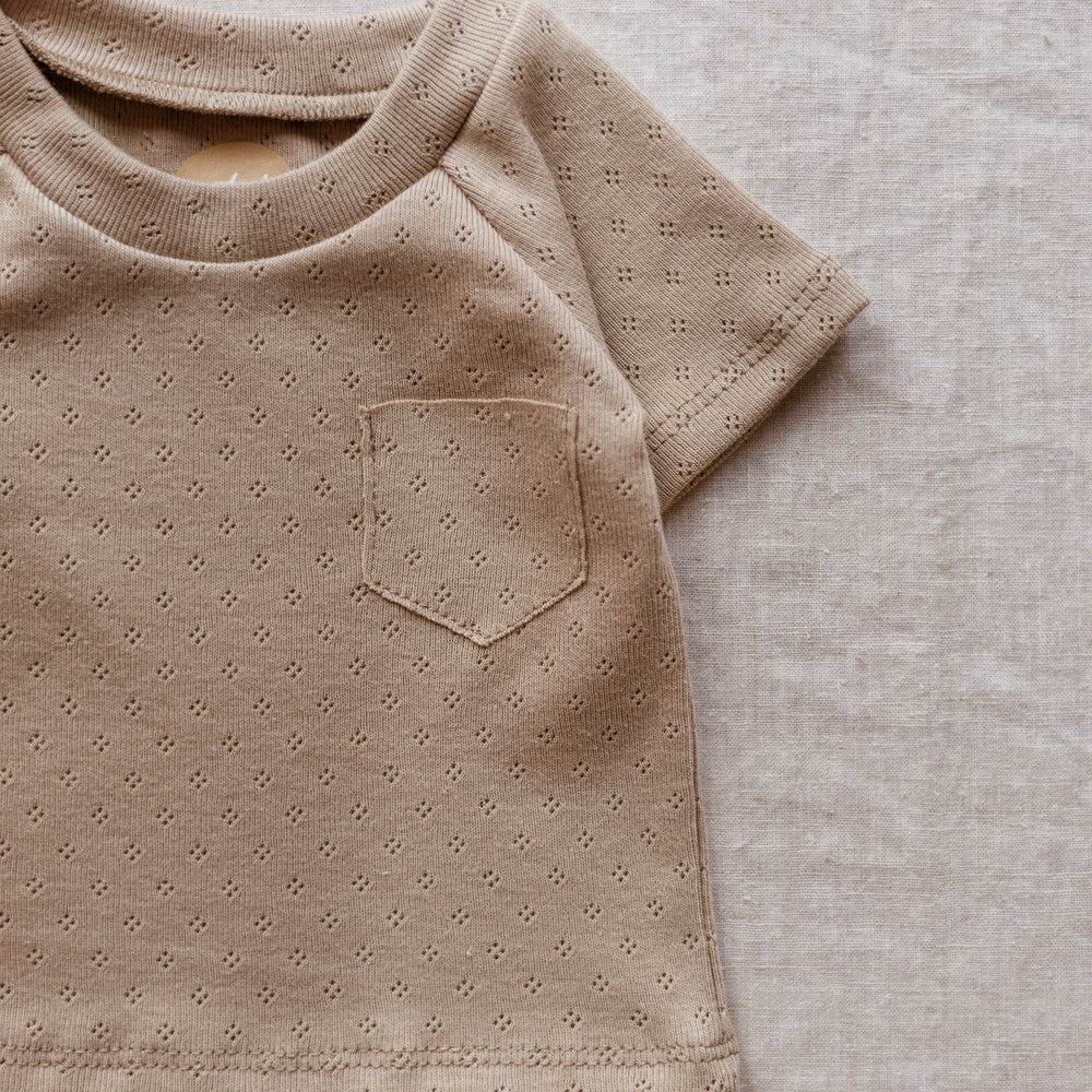 
                      
                        Baby T-shirt / Cotton Pointoille - Beige
                      
                    