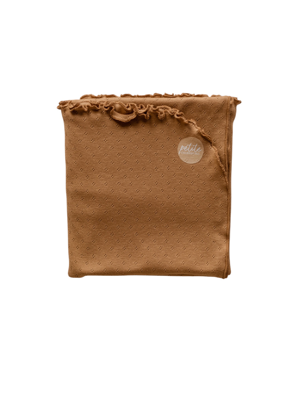 Baby swaddle / Pointoille - Caramel .