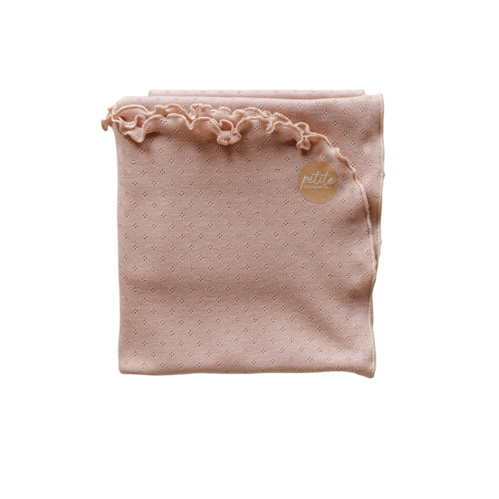 Baby swaddle / Pointoille - Blush .