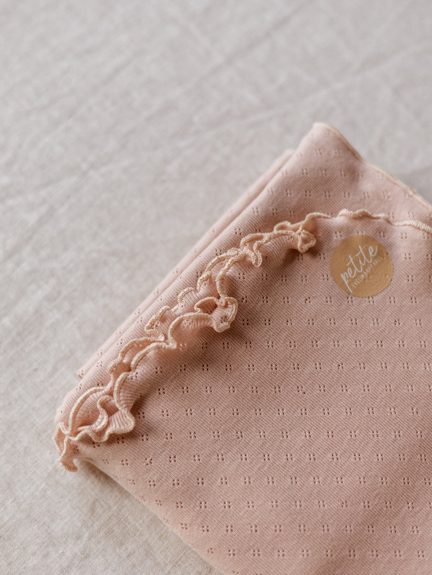 Baby swaddle / Pointoille - Blush .