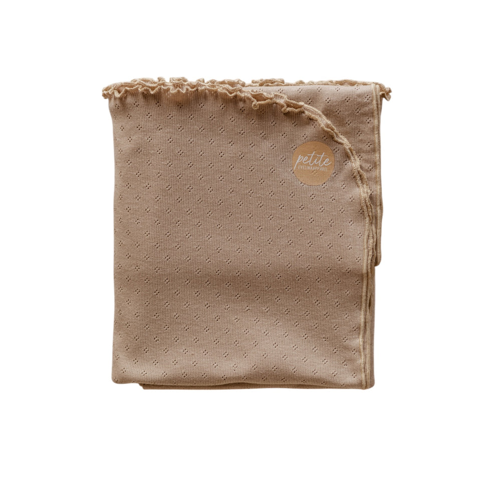 Baby swaddle / Pointoille - Beige .