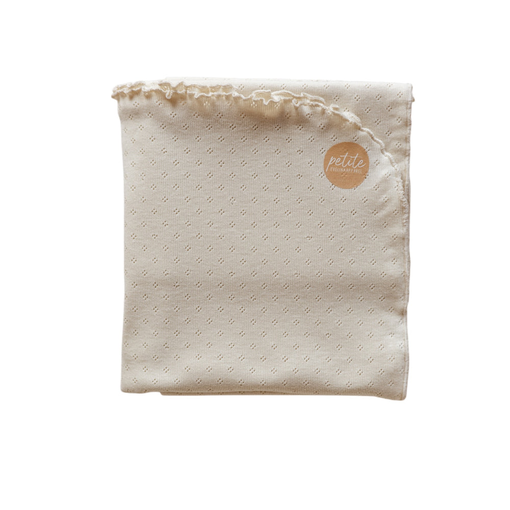 Baby swaddle / Pointoille - Milk .