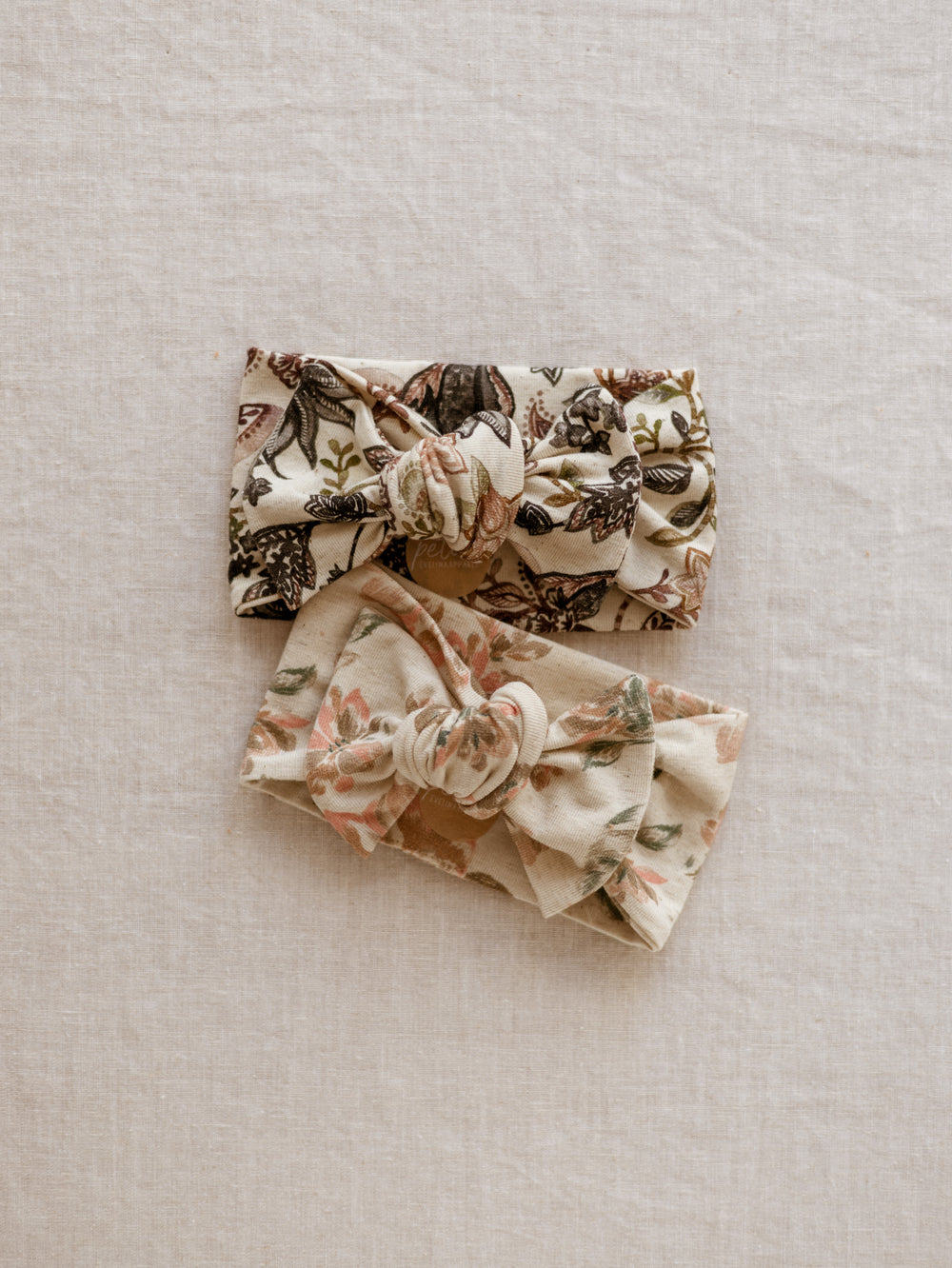 Bow Headband / Linen Floral