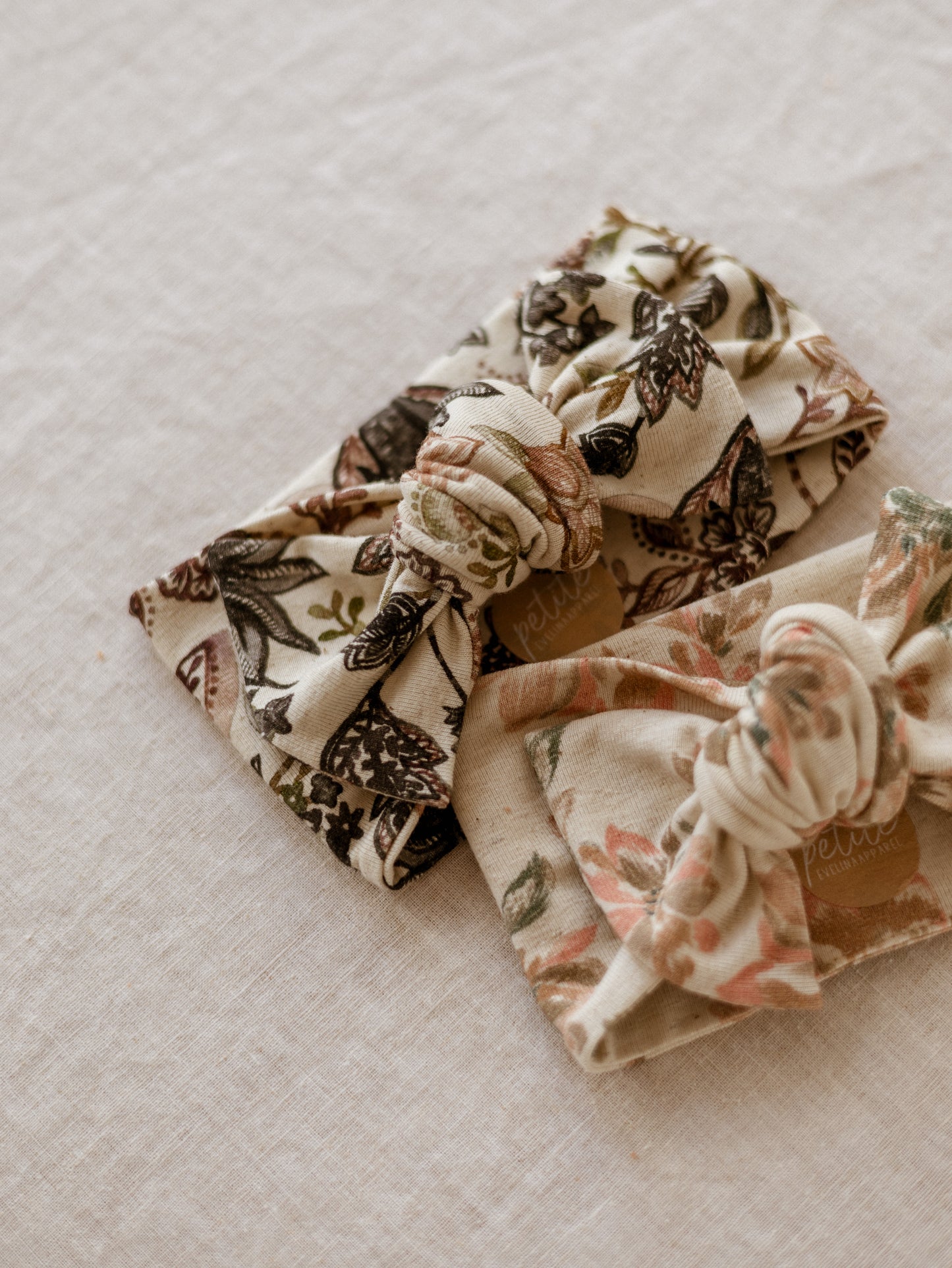 Bow Headband / Linen Floral