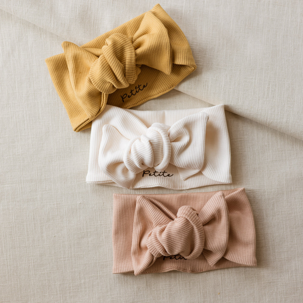 
                      
                        Bow headband / organic cotton - ribbed
                      
                    