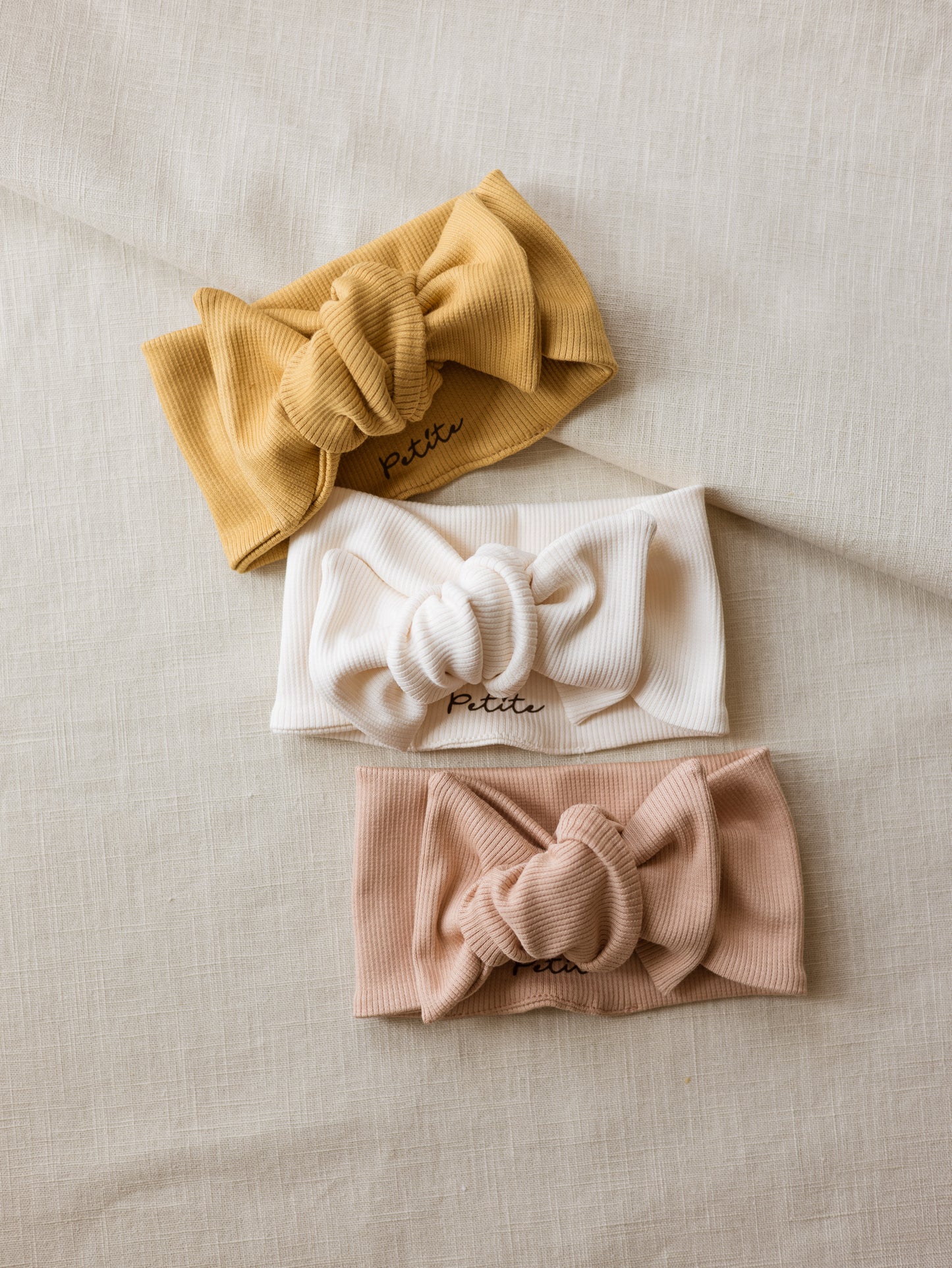 Bow headband / organic cotton - ribbed