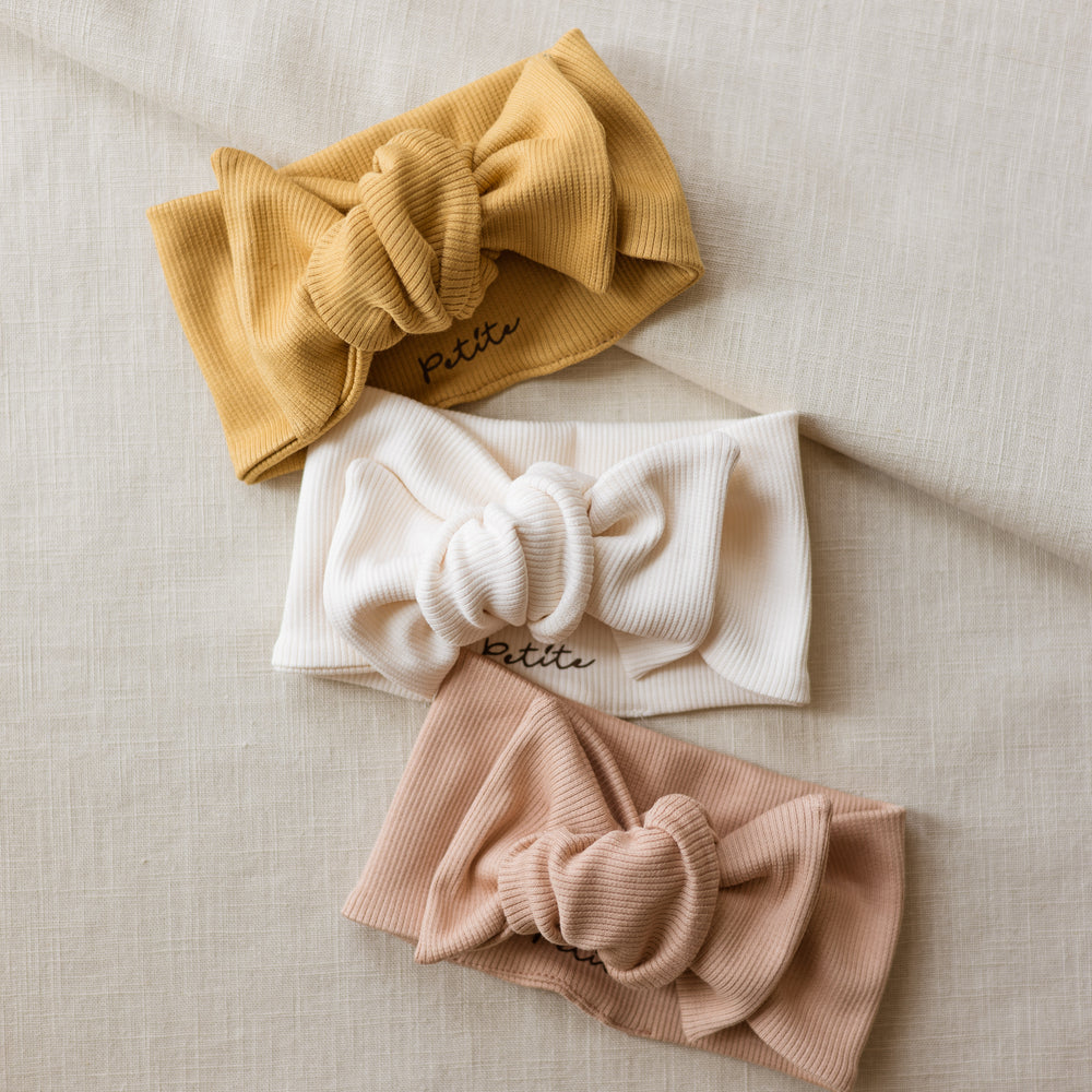 
                      
                        Bow headband / organic cotton - ribbed
                      
                    