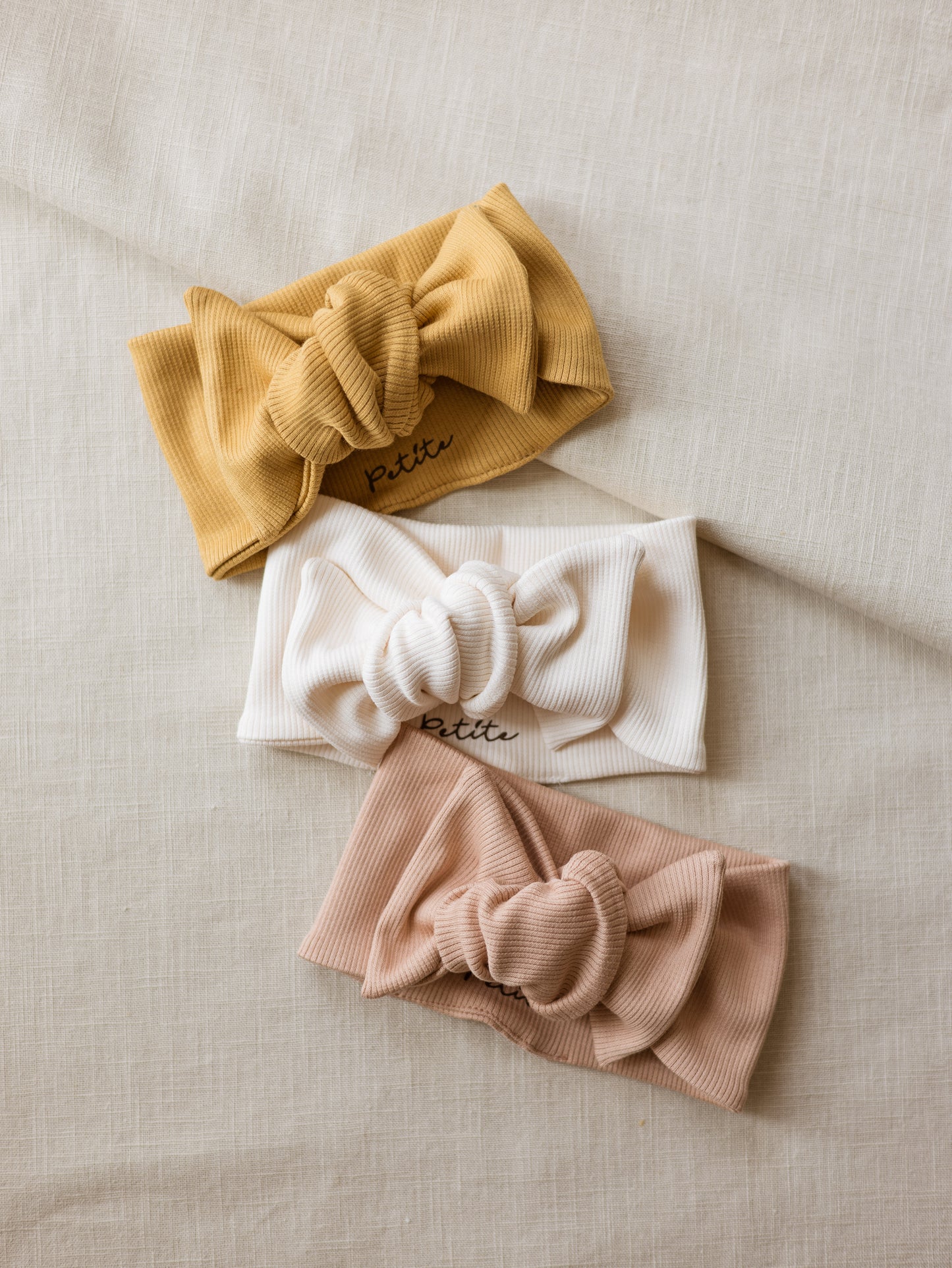 Bow headband / organic cotton - ribbed