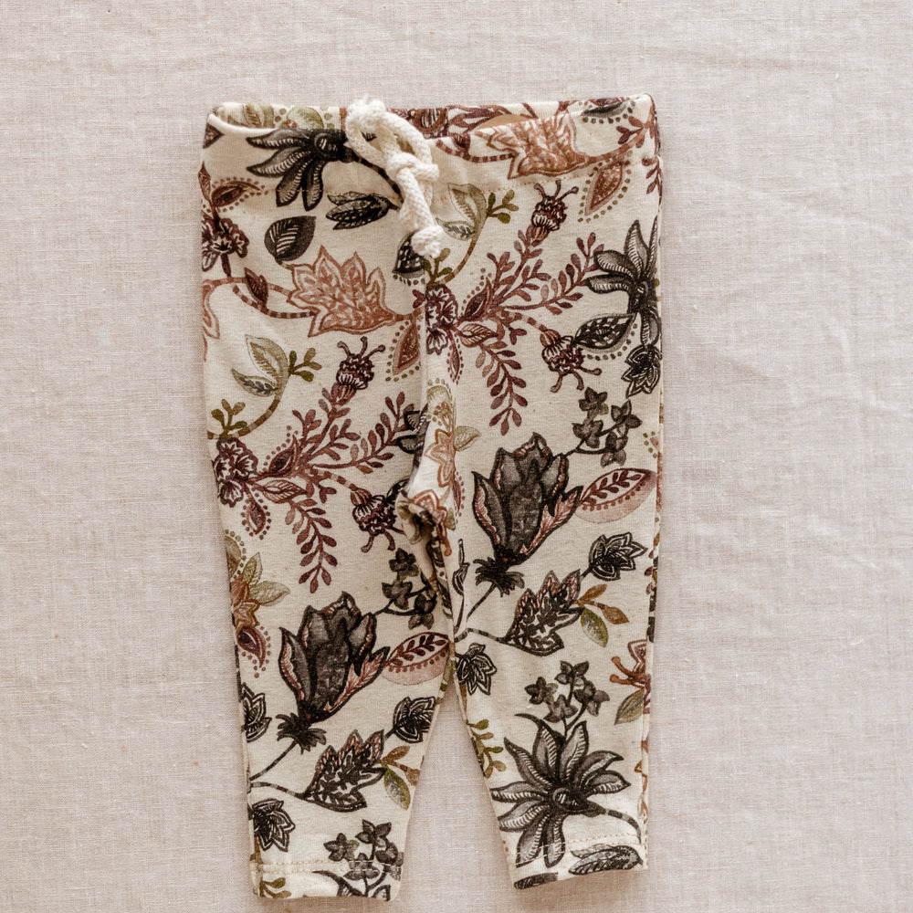 
                      
                        Baby leggings / Linen Floral - Chocolate Mauve
                      
                    