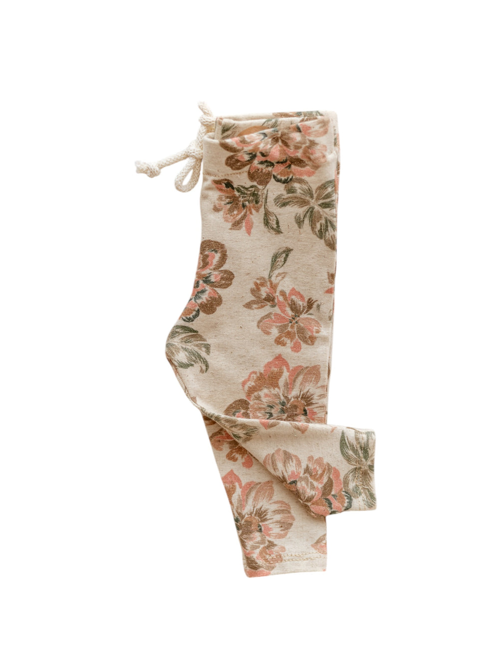 Baby Leggings / Linen Floral Rose