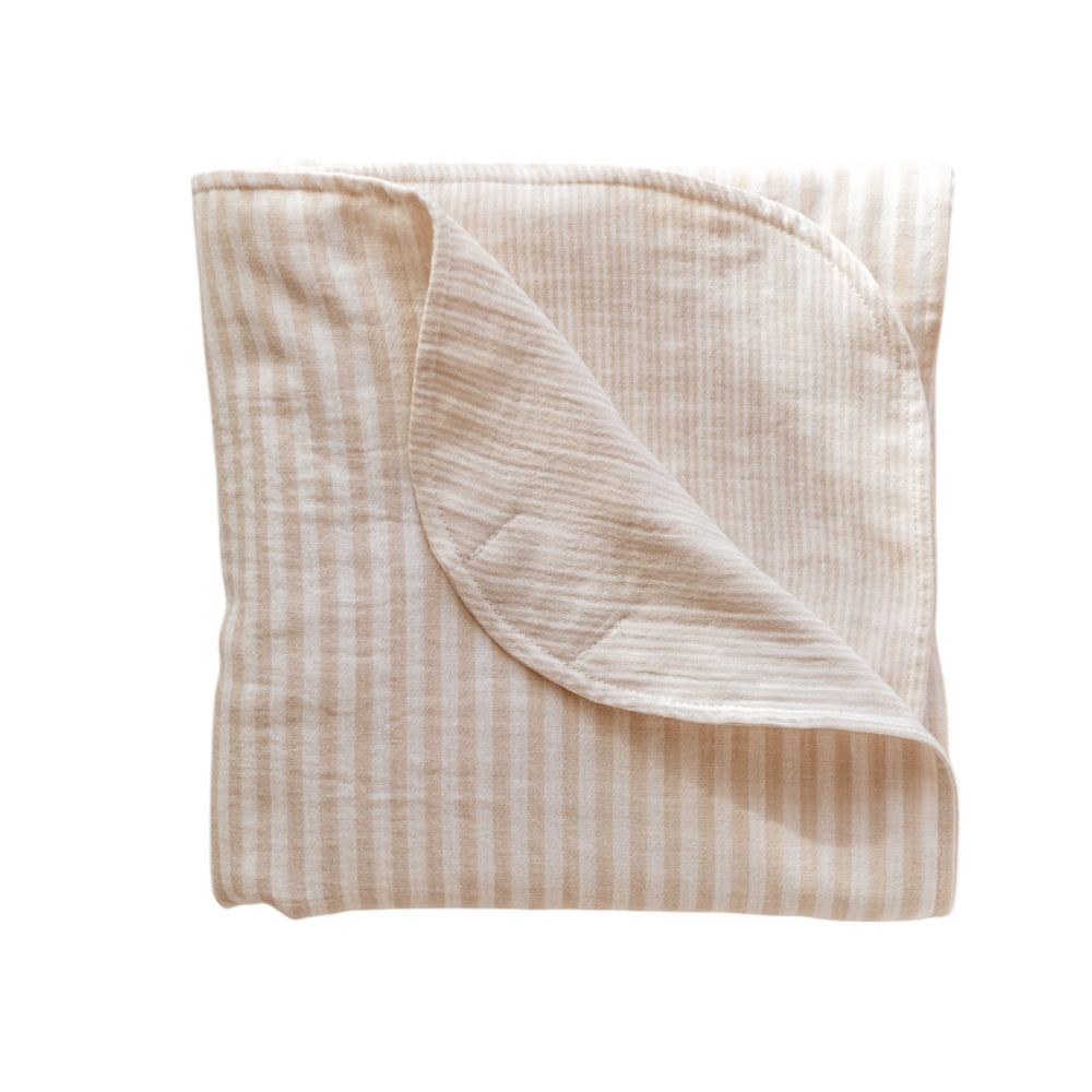 Muslin Blanket /  Beige Stripes