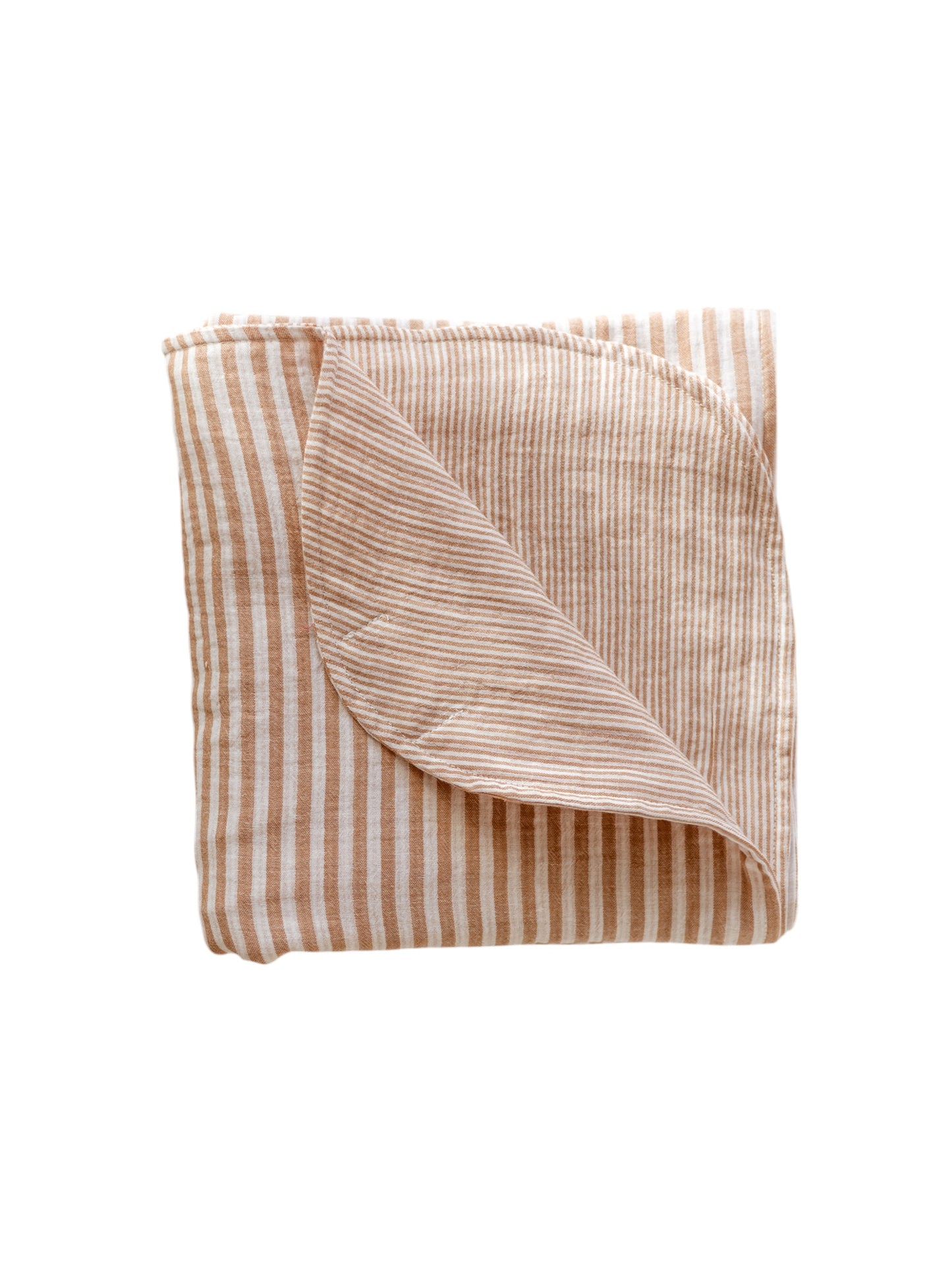 Muslin Blanket /  Caramel Stripes