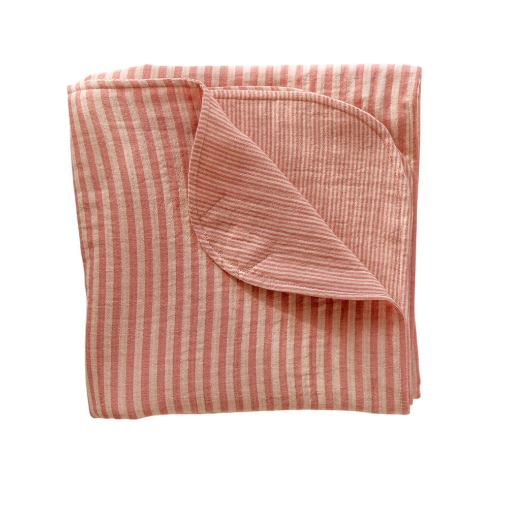 Muslin Blanket /  Peach Stripes