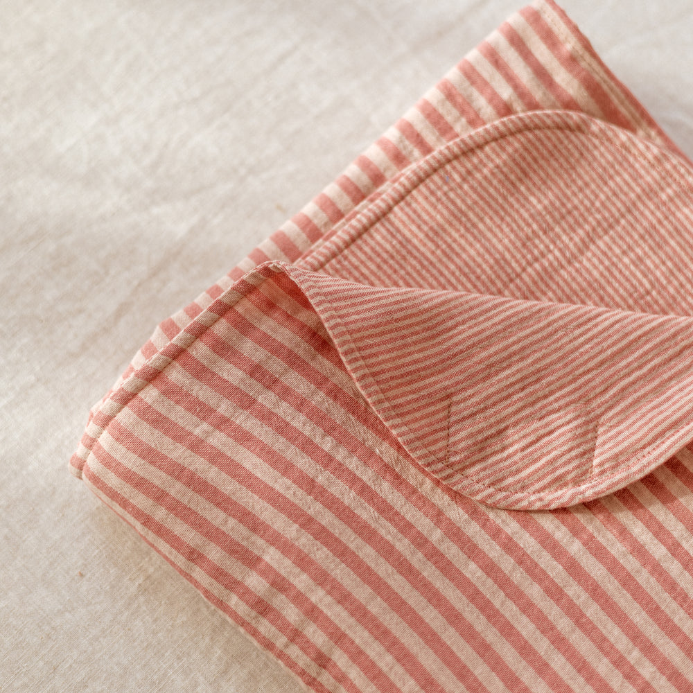 Muslin Blanket /  Peach Stripes