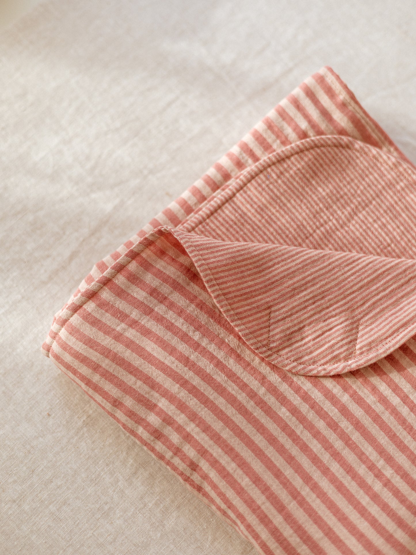 Muslin Blanket /  Peach Stripes