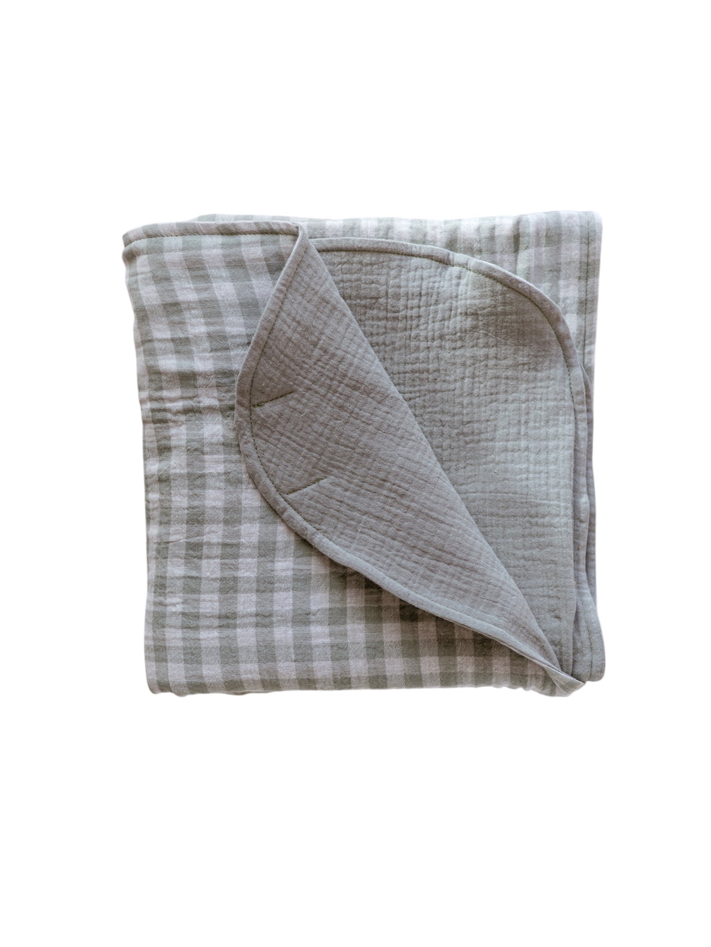 Muslin Blanket /  Sage Checkers