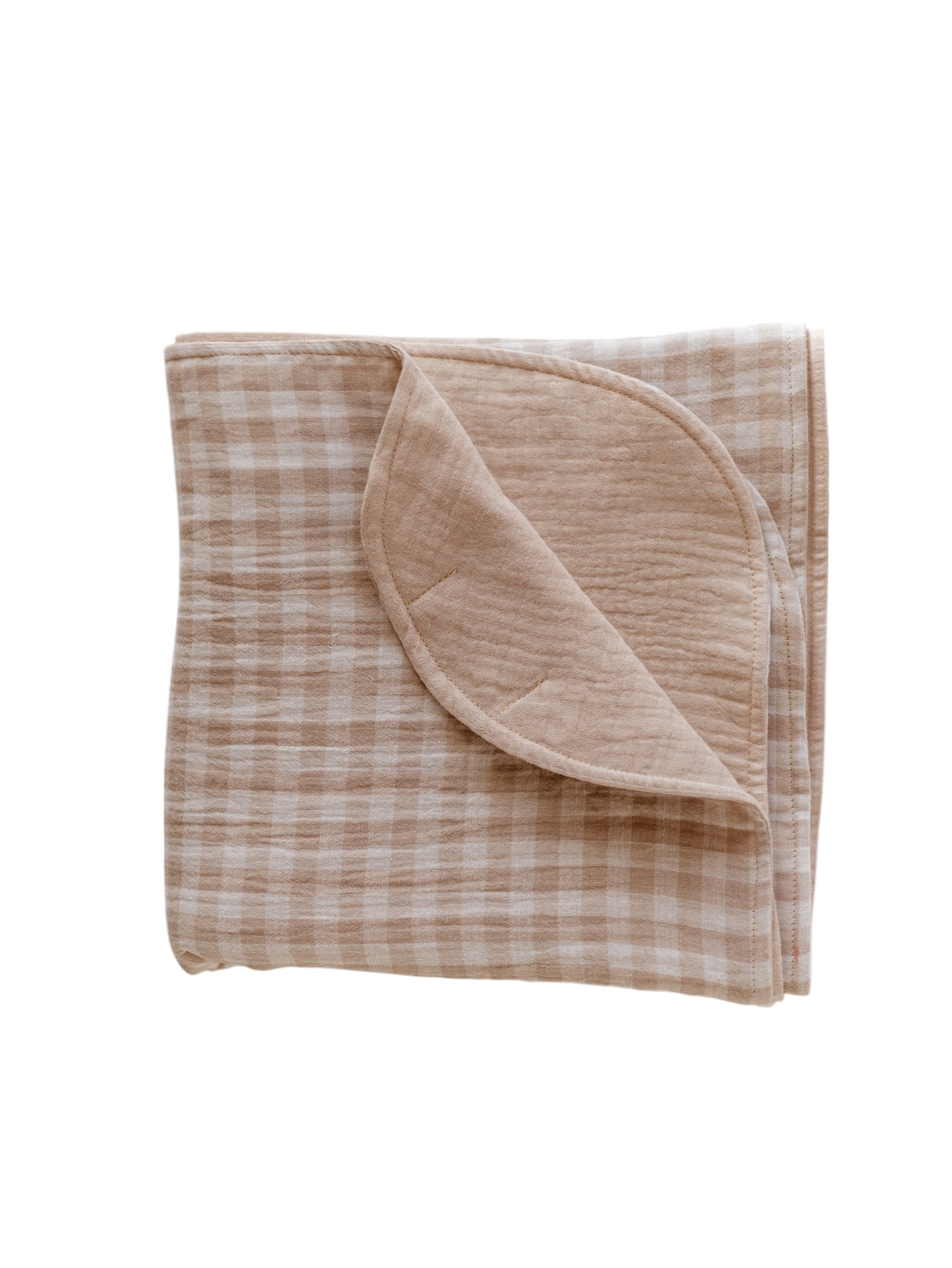 Muslin Blanket /  Beige Checkers