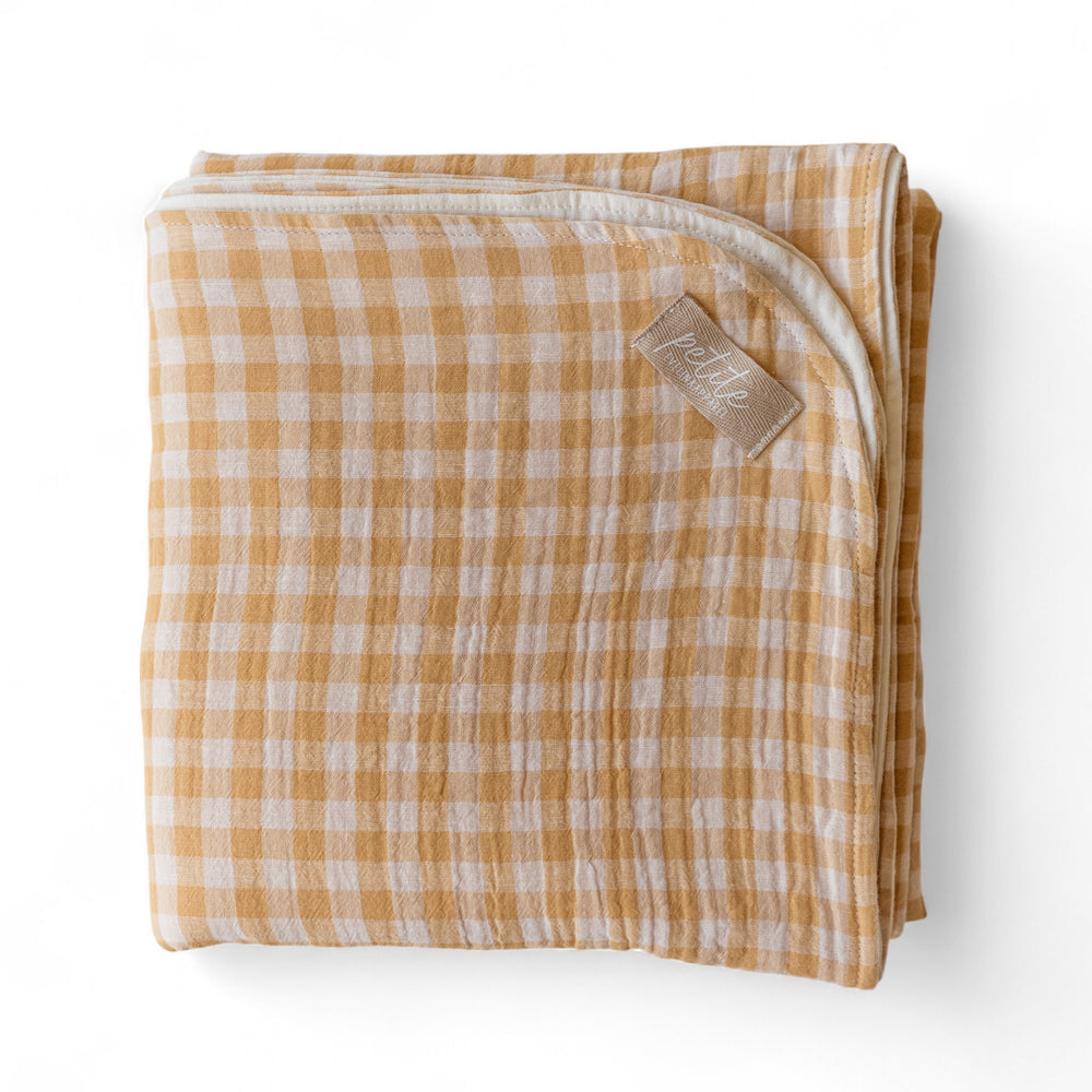 
                      
                        Muslin Blanket /  Checkers - Honey Yellow
                      
                    