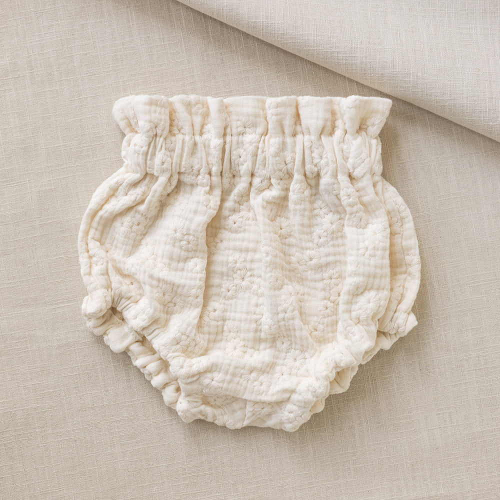 
                      
                        Baby bloomers / embroidered flowers ecru
                      
                    