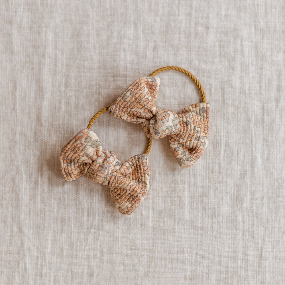 Set pentljic za lase / Tiny Floral - Powder