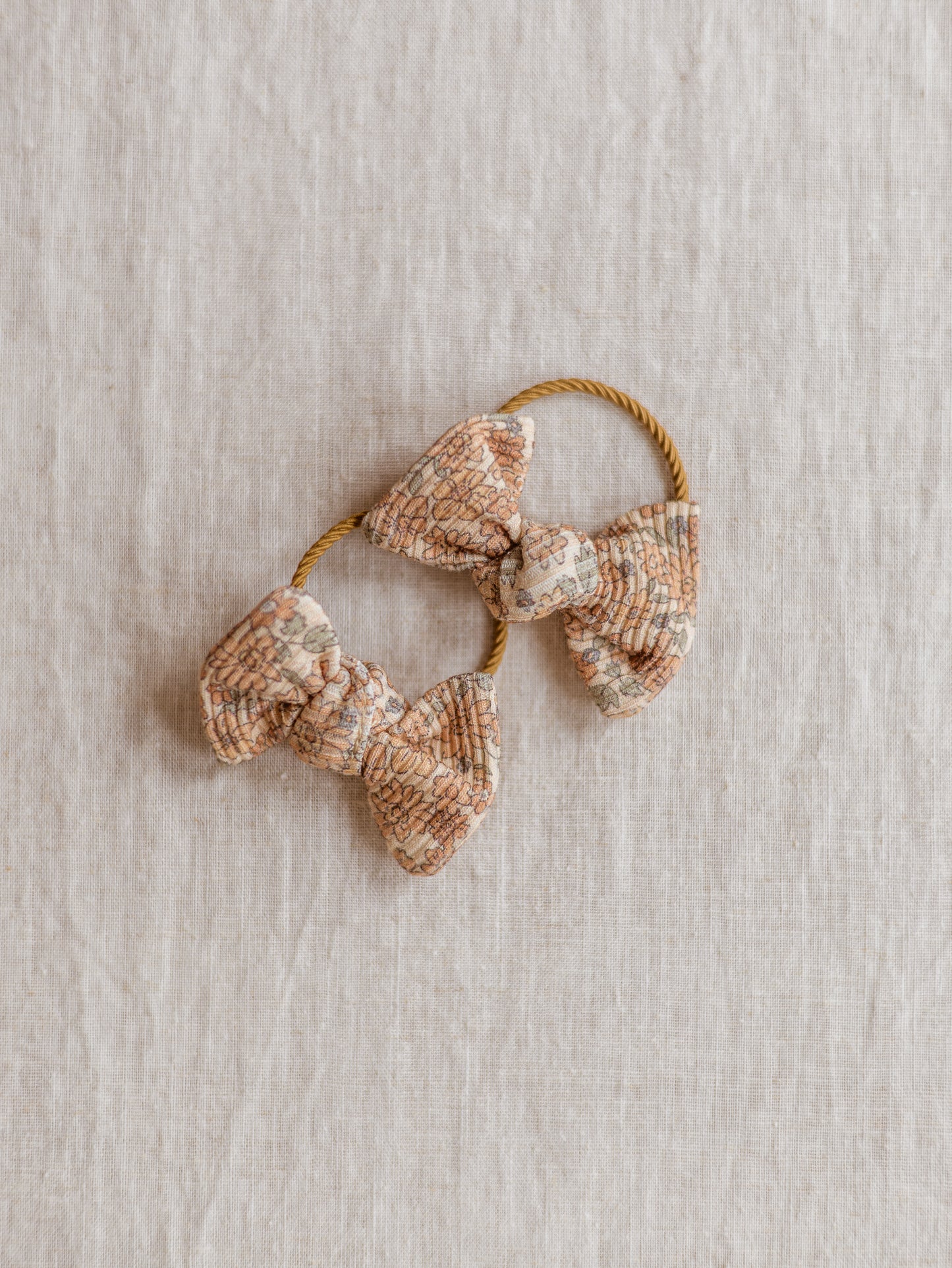 Set pentljic za lase / Tiny Floral - Powder