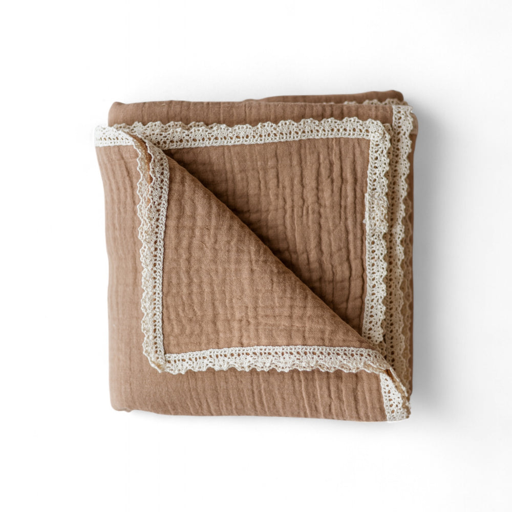 Baby Swaddle / Triple Layer Muslin - Cacao