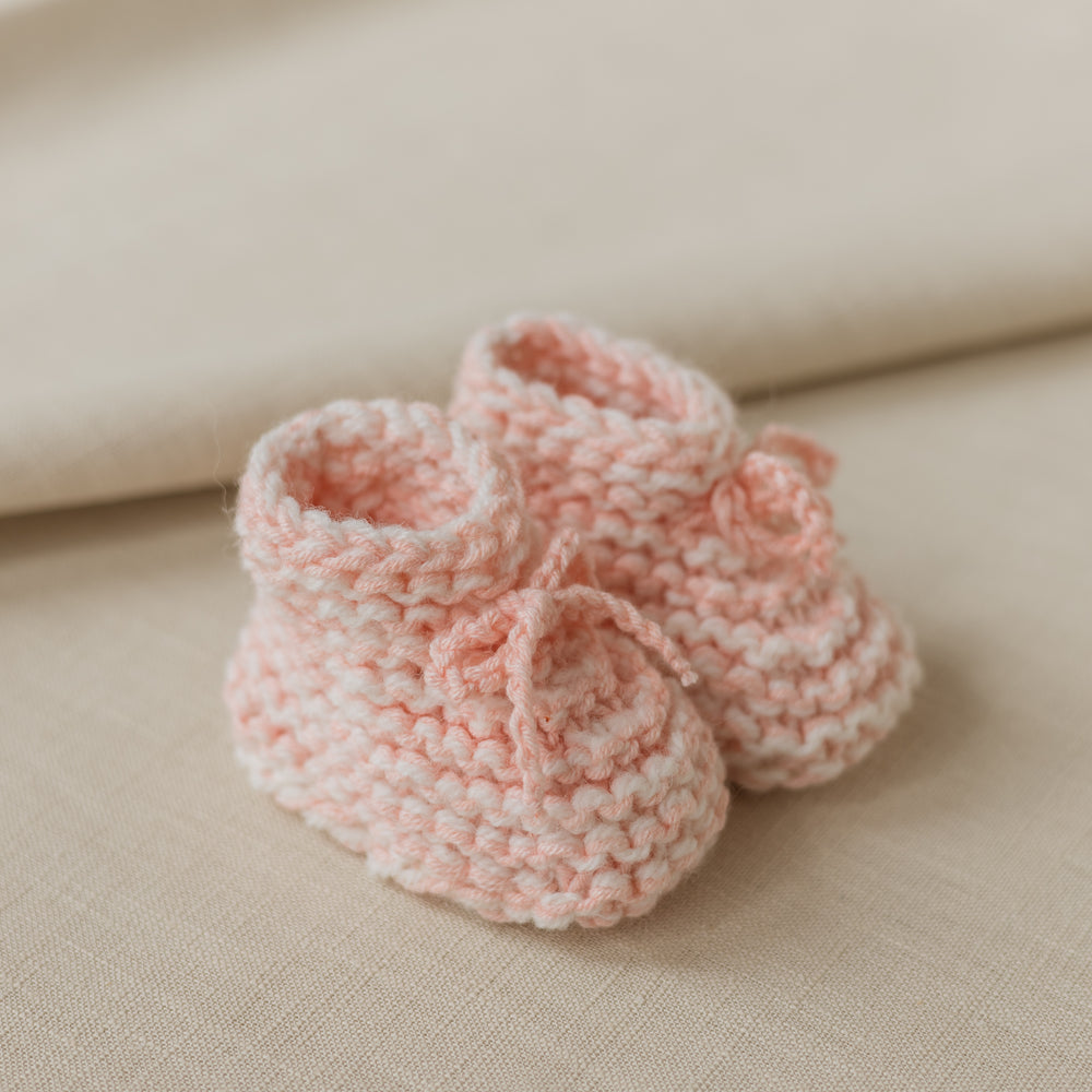 Baby booties / Melange blush