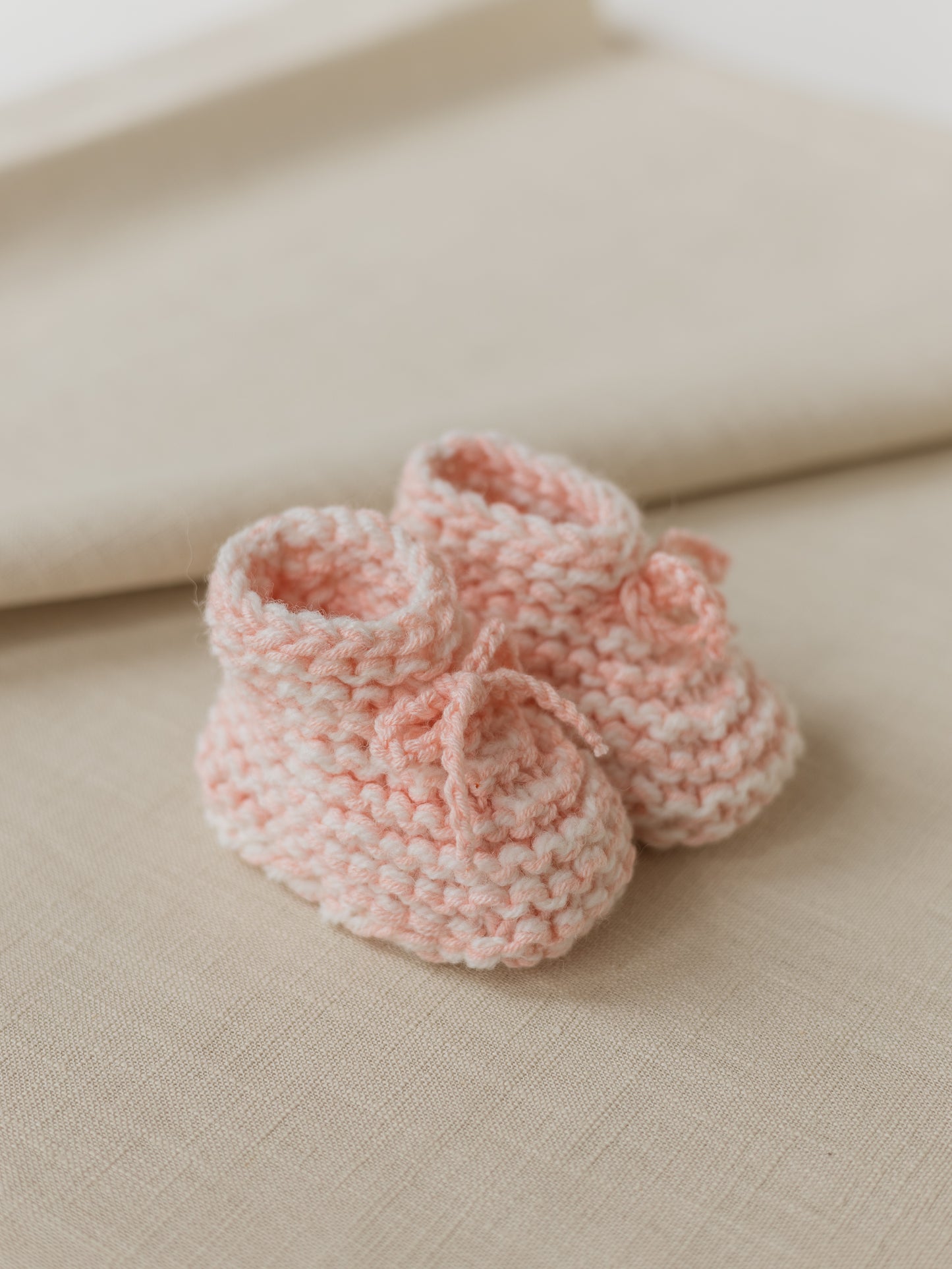 Baby booties / Melange blush