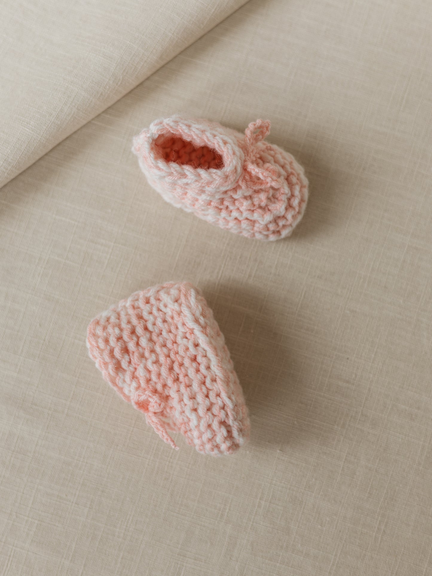 Baby booties / Melange blush