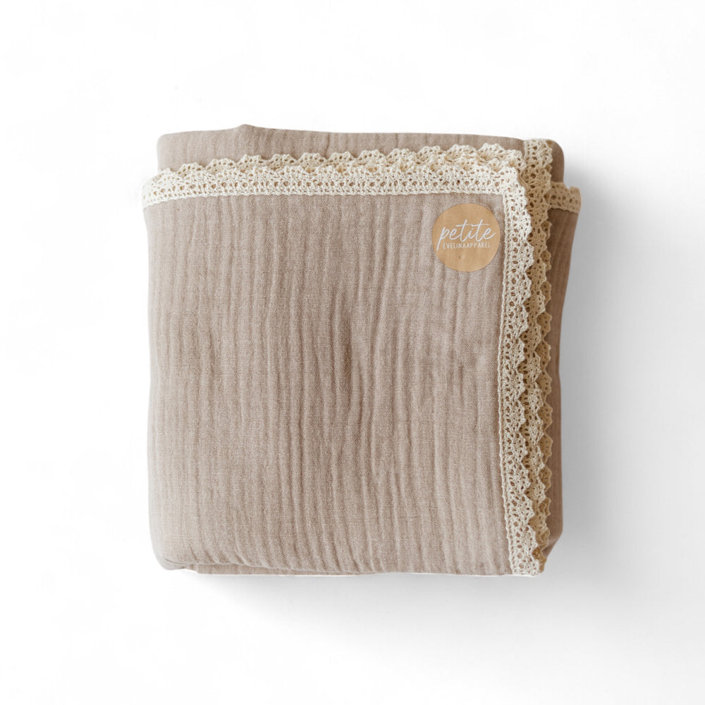 Baby Swaddle / Triple Layer Muslin - Dark Beige