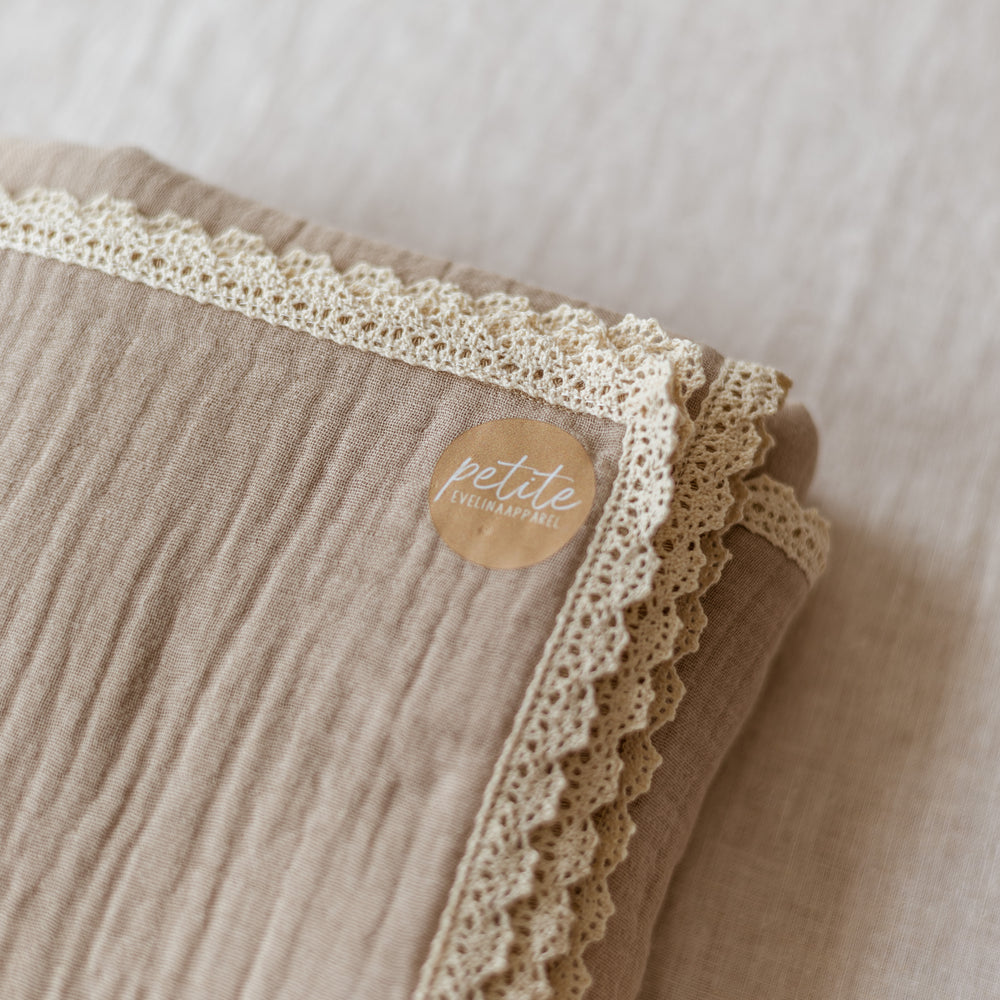 Baby Swaddle / Triple Layer Muslin - Dark Beige