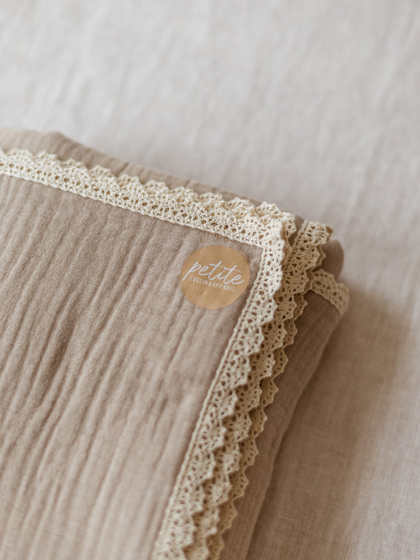 Baby Swaddle / Triple Layer Muslin - Dark Beige