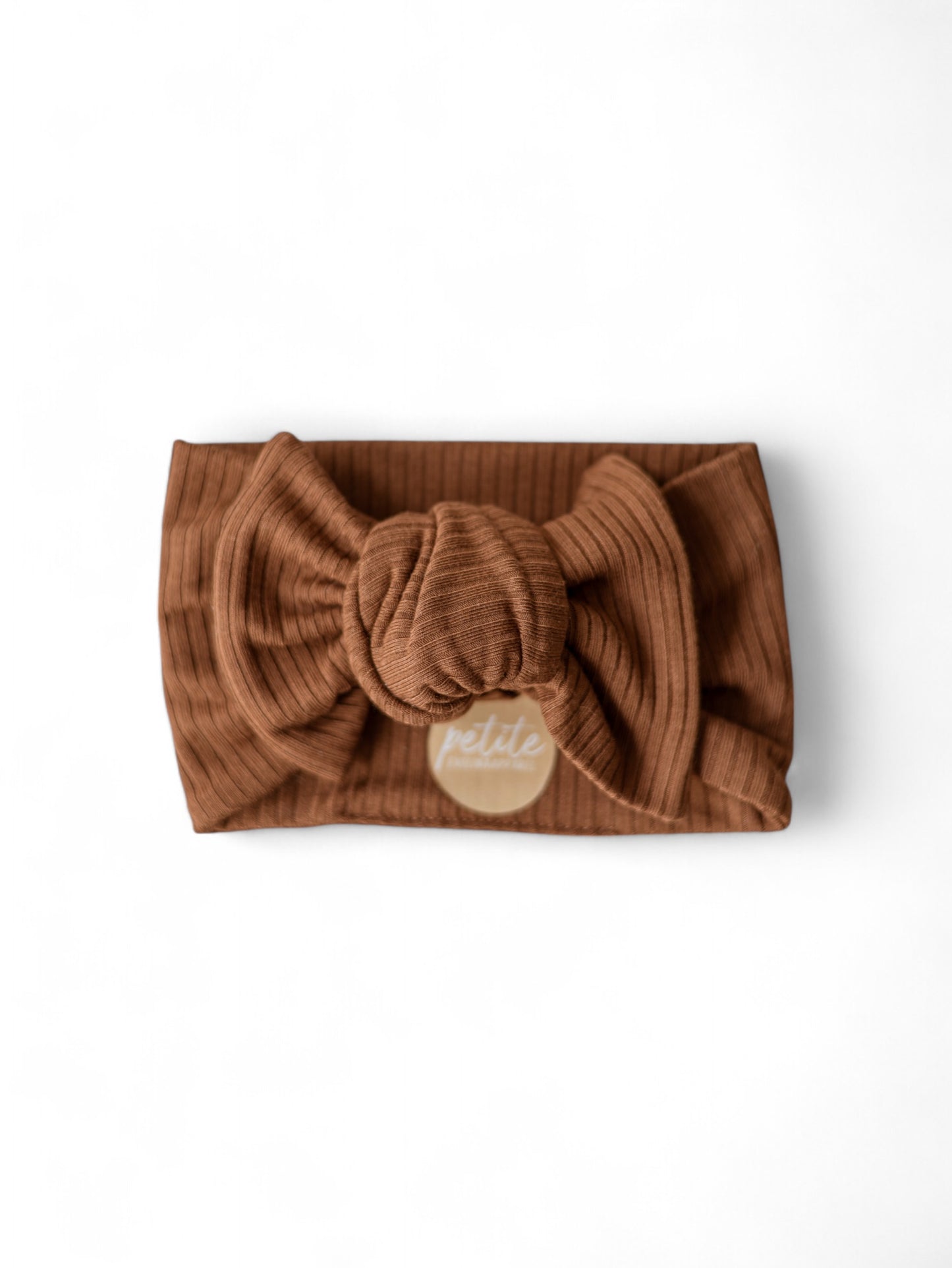 Bow Headband / Ribbed Modal - Chocolate