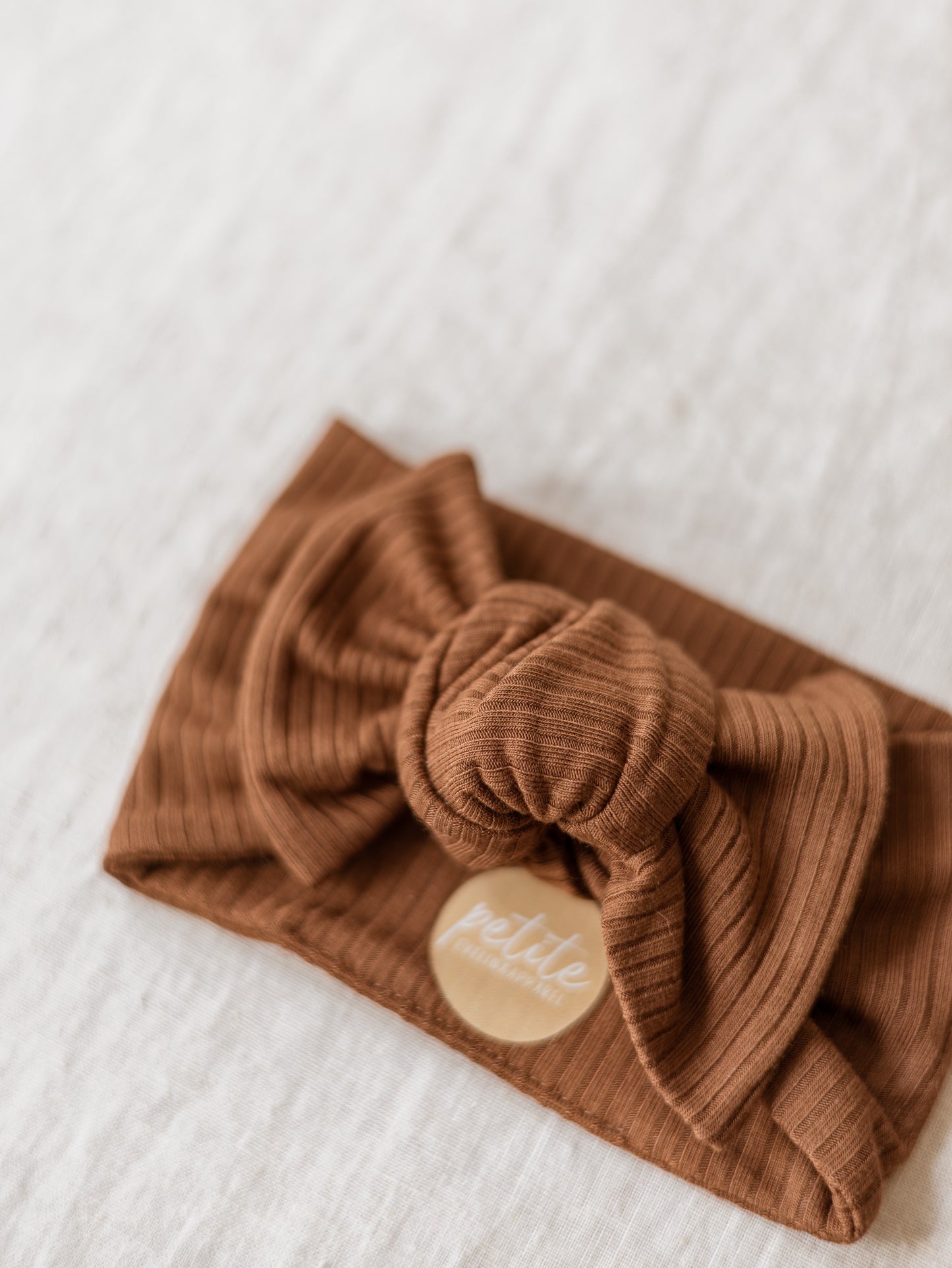 Bow Headband / Ribbed Modal - Chocolate