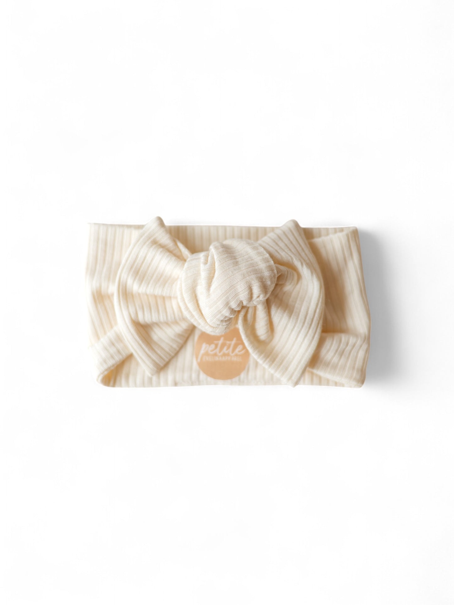 Bow Headband / Ribbed Modal - Vanilla