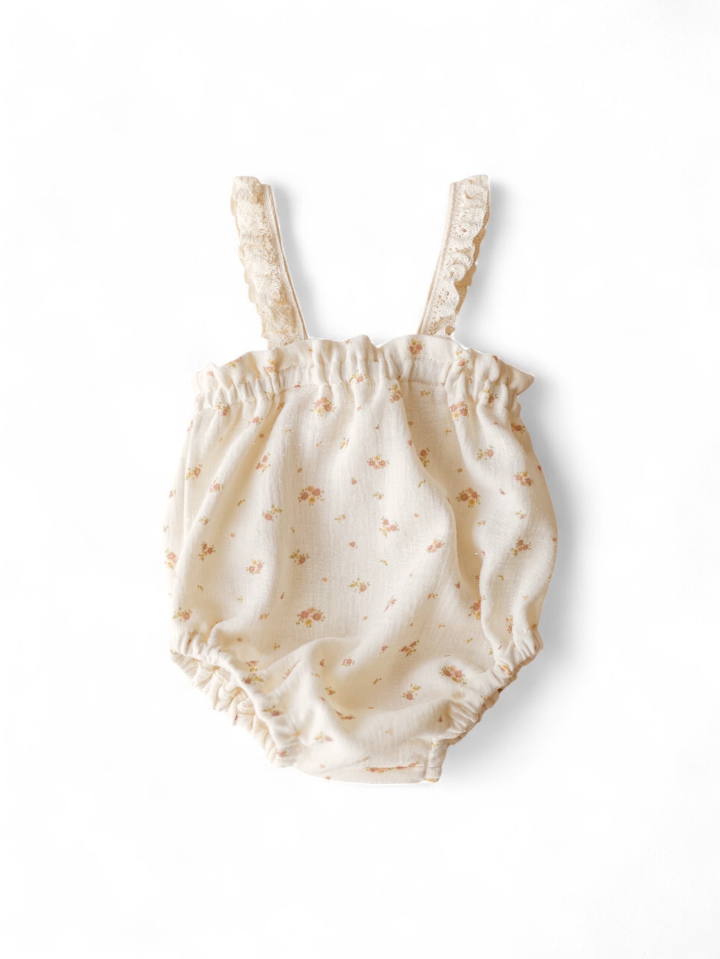 Baby Romper / Vintage Old Rose Floral