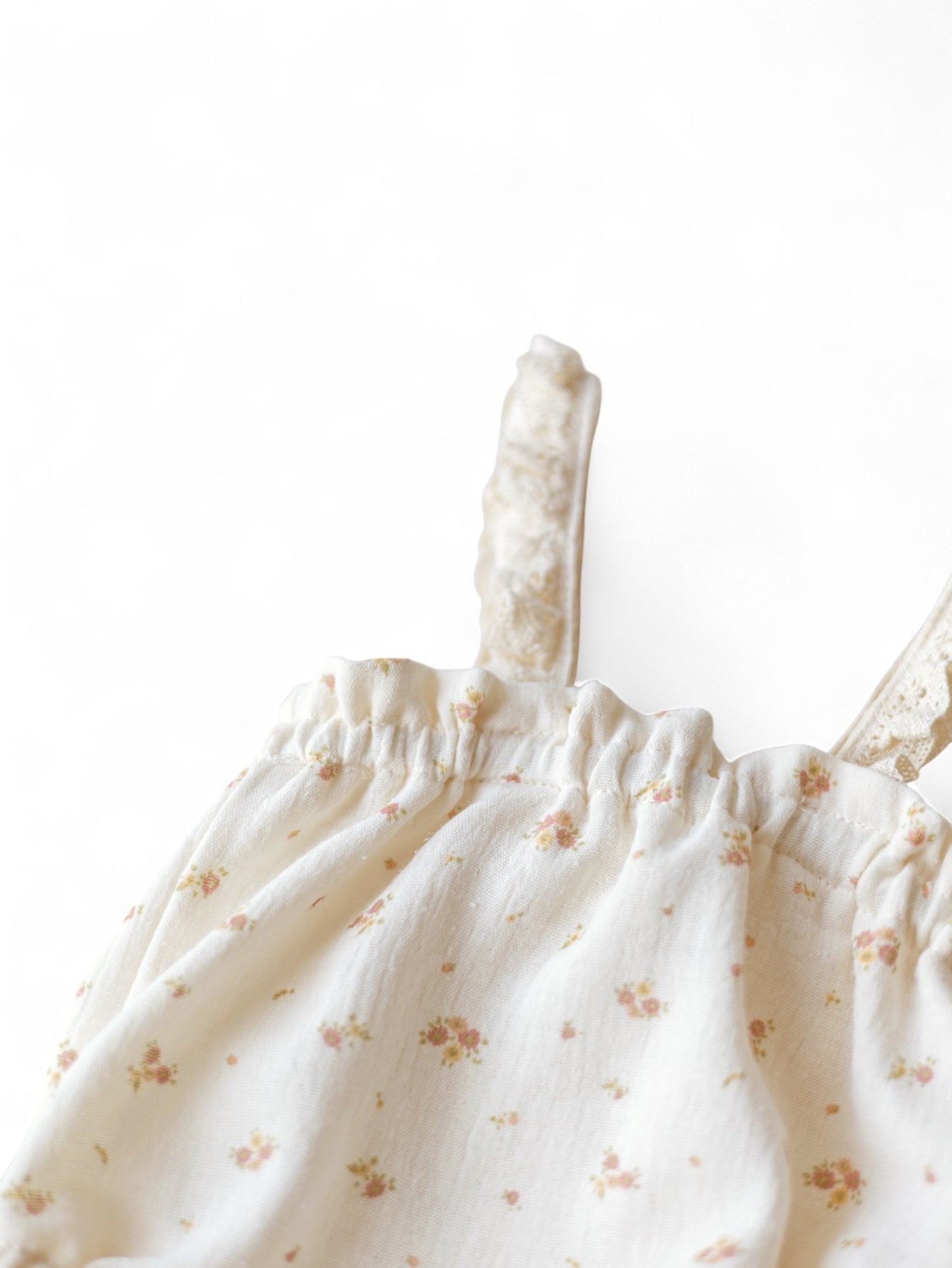 Baby Romper / Vintage Old Rose Floral