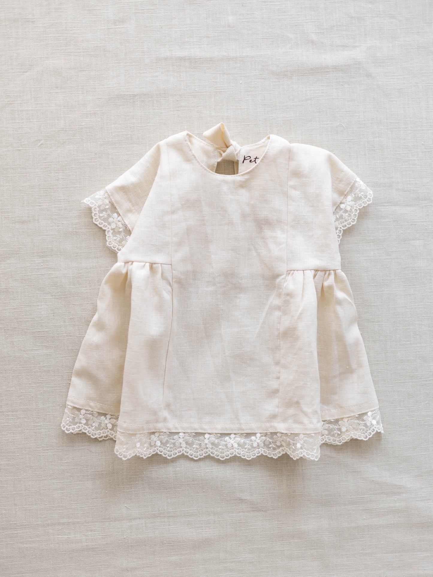 Malia dress / Linen + Lace / Milk