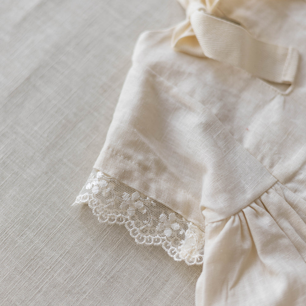 Malia dress / Linen + Lace / Milk