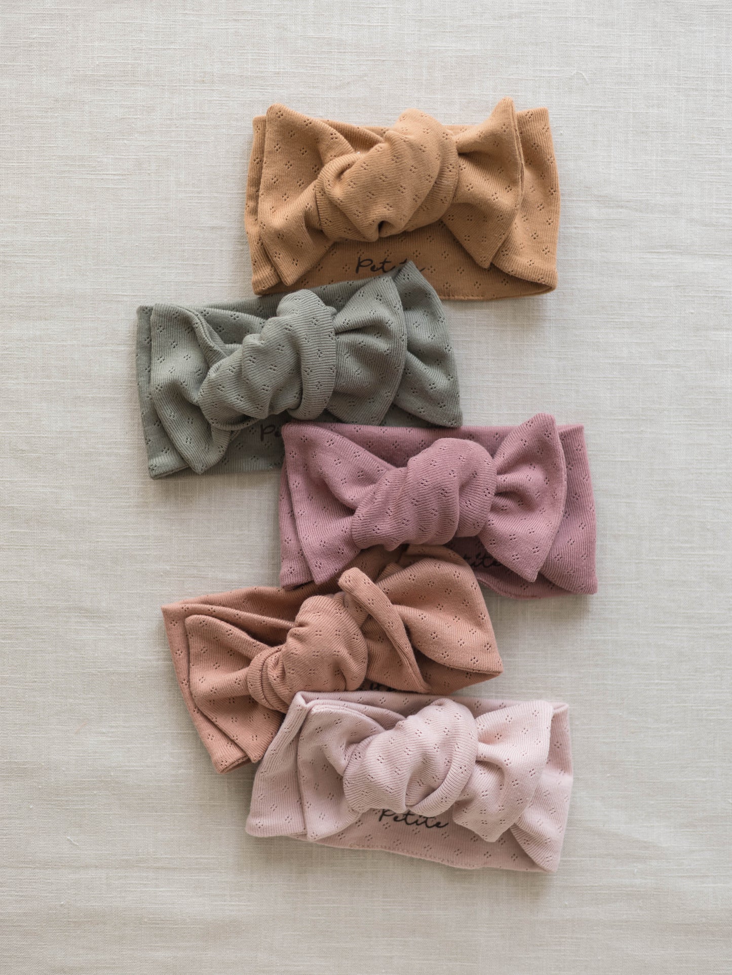 Bow headband / cotton pointoille